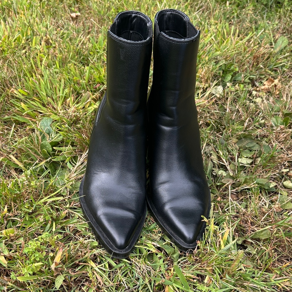 Zara Sleek Black Ankle Boots